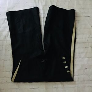 Lafayette 148 Black Linen High WaistWide Leg Pants